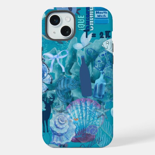 Blue Ocean Collage Phone Case iPhone Hülle (Rückseite)