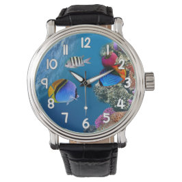 Blue Ocean Fish Wrist Watch – Underwater Sea Life Armbanduhr