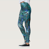 Blue Ocean Flows Abstract Leggings -large pattern (Links)