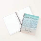 Blue Ocean Foto Beach Vacation Gastbuch Notizblock (Innenseite)