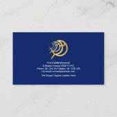 Blue Ocean Gold Waves Marine Game Fishing Visitenkarte (Rückseite)