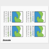Blue Ocean Green Earth Project Rectangle Sticker (Blatt)
