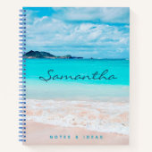 Blue Ocean Hawaii Tropical Sandy Beach Foto Name Notizblock (Vorderseite)