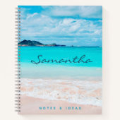 Blue Ocean Hawaii Tropical Sandy Beach Foto Name Notizblock (Vorderseite)