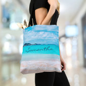 Blue Ocean Hawaii Tropical Sandy Beach Foto Name Tasche
