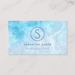 Blue Ocean Marble Business Card Visitenkarte
