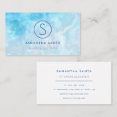 Blue Ocean Marble Visitenkarte (Vorne/Hinten)