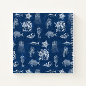 Blue Ocean Marine Animals Beach House Gästebuchinf Notizblock (Rückseite)