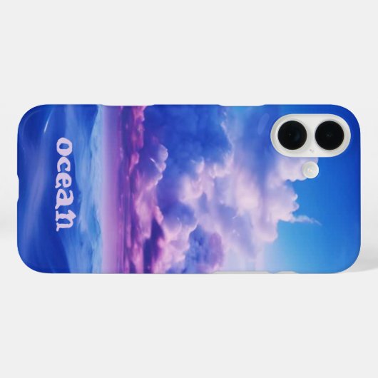 Blue Ocean Mit Monogramm Case - Mate iPhone (Rückseite (Horizontal))