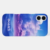 Blue Ocean Mit Monogramm Case - Mate iPhone Hülle (Rückseite (Horizontal))
