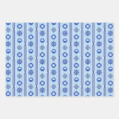 Blue Ocean Nautical Set mit drei Designs Geschenkpapier Set (Vorderseite 3)