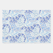 Blue Ocean Nautical Set mit drei Designs Geschenkpapier Set (Vorderseite 2)