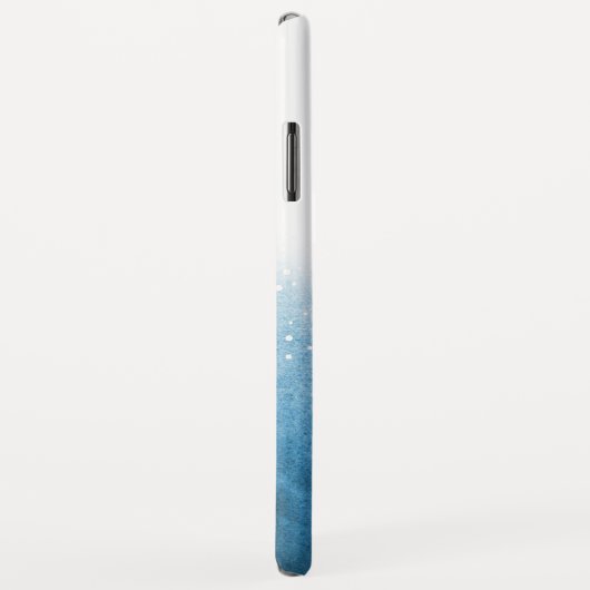 Blue Ocean Ombre Aquarellblasen Monogram Case-Mate iPhone Hülle (Hinten/Rechts)