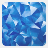 Blue Ocean Prism Polygonal Quadratischer Aufkleber (Vorderseite)
