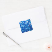 Blue Ocean Prism Polygonal Quadratischer Aufkleber (Umschlag)
