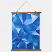 Blue Ocean Prism Polygonal Wandteppich Mit Holzrahmen (Vorderseite)