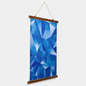 Blue Ocean Prism Polygonal Wandteppich Mit Holzrahmen (Gewinkelt)