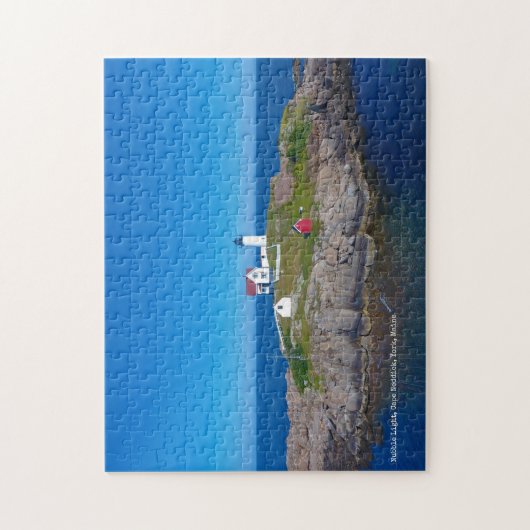 Blue Ocean Retro Travel Nubble Lighthouse Puzzle (Vertikal)
