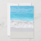 Blue Ocean Sand Wave Beach Brautparty Card Einladung (Rückseite)