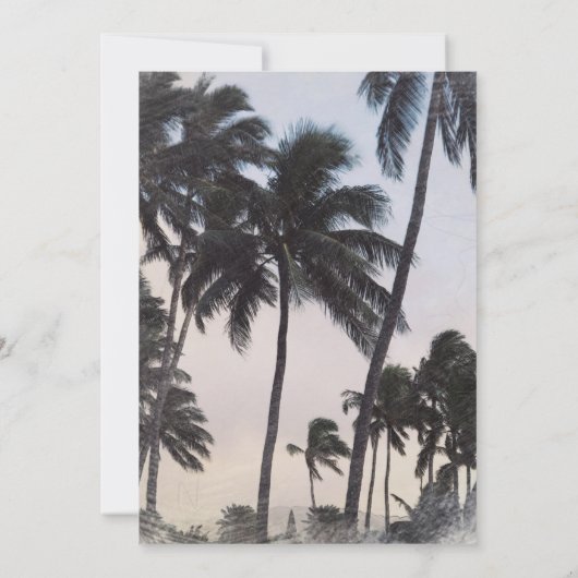 Blue Ocean & Sandy Beach Abschluss Einladung (Rückseite)