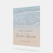 Blue Ocean & Sandy Beach Brautparty Acrylschild (Winkel)