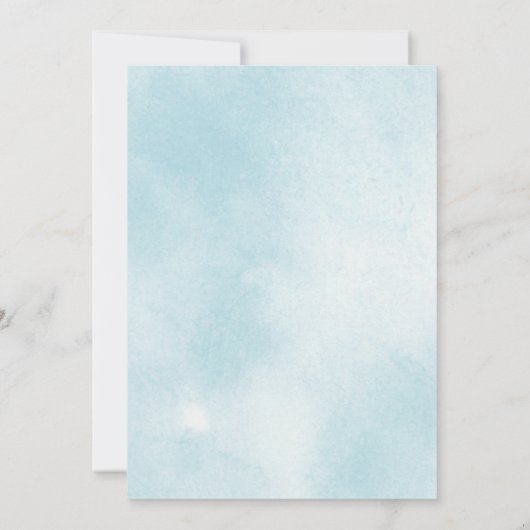 Blue Ocean & Sandy Beach Brautparty Einladung (Rückseite)