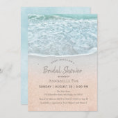 Blue Ocean & Sandy Beach Brautparty Einladung (Vorne/Hinten)