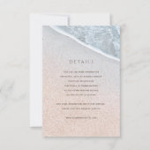 Blue Ocean & Sandy Beach Hochzeitskarte Einladung (Vorderseite)