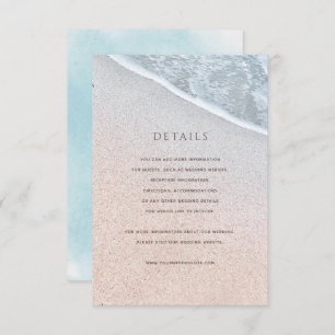 Blue Ocean & Sandy Beach Hochzeitskarte Einladung