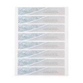 Blue Ocean & Sandy Beach Monogram Wraparound Label (Bogen)