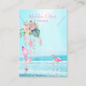 Blue Ocean Scene Flamingo Necklace Display Visitenkarte (Vorderseite)