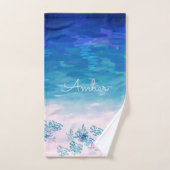 Blue Ocean Sea Beach Personalisiert Badhandtuch Set (Handtuch)