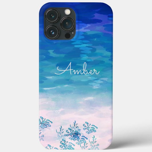Blue Ocean Sea Beach Personalisiert Case-Mate iPhone Hülle (Rückseite)