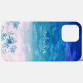 Blue Ocean Sea Beach Personalisiert Case-Mate iPhone Hülle (Rückseite (Horizontal))