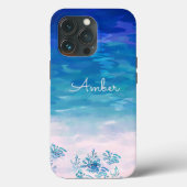 Blue Ocean Sea Beach Personalisiert Case-Mate iPhone Hülle (Rückseite)