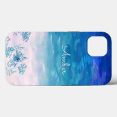 Blue Ocean Sea Beach Personalisiert Case-Mate iPhone Hülle (Rückseite (Horizontal))
