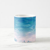 Blue Ocean Sea Beach Personalisiert Kaffeetasse (Mittel)