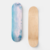Blue Ocean Sea Beach Skateboard (Vorderseite)
