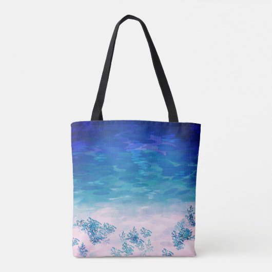 Blue Ocean Sea Beach Tasche (Rückseite)
