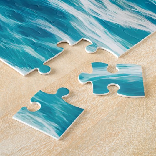 Blue Ocean Seascape Cloudy Sky Digital Malerei Puzzle (Seite)