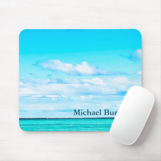 Blue Ocean Sky Vacacation Vibe Personal Mousepad (Mit Mouse)