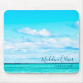 Blue Ocean Sky Vacacation Vibe Personal Mousepad (Vorne)