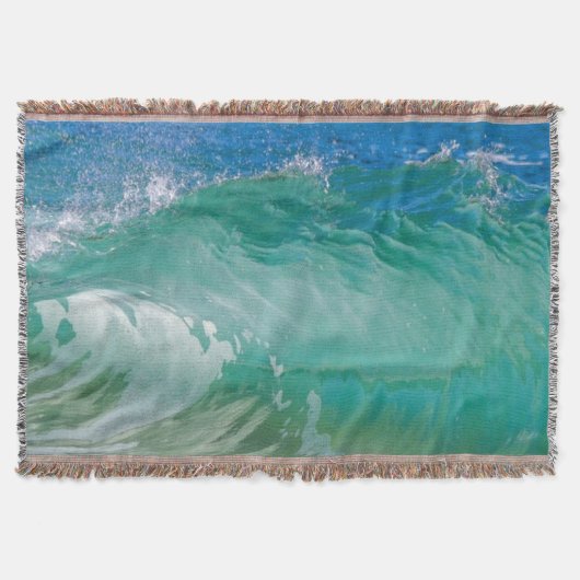 Blue Ocean Summer Beach Waves Decke (Vorderseite)