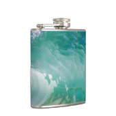 Blue Ocean Summer Beach Waves Flachmann (Rechts)