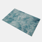 Blue Ocean Summer Beach Waves Fußmatte (Schrägansicht)