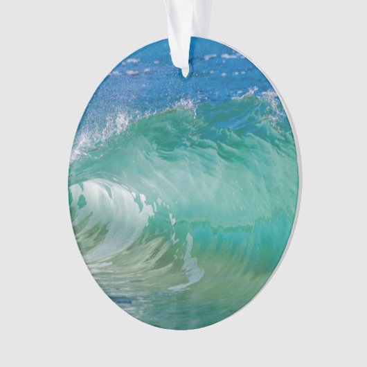 Blue Ocean Summer Beach Waves Ornament (Vorderseite)
