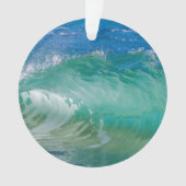 Blue Ocean Summer Beach Waves Ornament (Vorderseite)