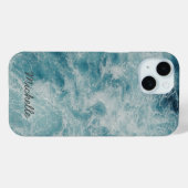 Blue Ocean Summer Beach Waves Personalisierter Nam Case-Mate iPhone Hülle (Rückseite (Horizontal))