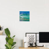 Blue Ocean Summer Beach Waves Poster (Heimbüro)