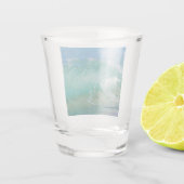 Blue Ocean Summer Beach Waves Schnapsglas (Rückseite)